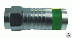Ficha TV  75ohms Mach "F" p-RG 6 compres VER