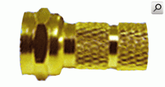 Ficha TV  75ohms Mach pin fino p-RG59 dorado
