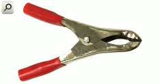 Pinza cocodrilo  15 A p-bateria ROJ