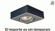 Artef emb  1xGU10 cuad L100 mov NEG