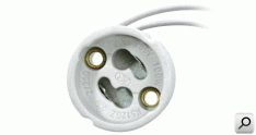 Zocalo dicro GU10 ceramico c-cable 0,20M
