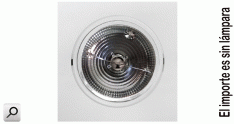 Artef emb  1xGU10 AR111 cuad vascul BLA tex