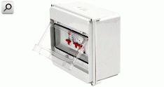 Caja TM Din   8+1 b ext PVC GRI c-ventan IP65