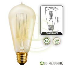 Lámpara clara 220V   20W ST58 filam E27