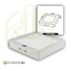Artef techo LEDs   1x 18W BLF cuad L225 BLA