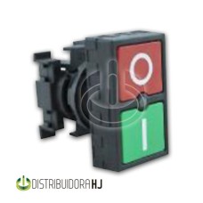 Pulsador doble d30 ROJ+VER 1+1