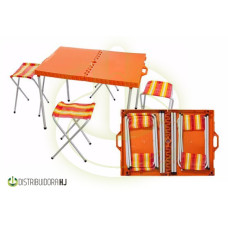 Mesa plegable plast 4banquitos